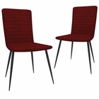 Chaises de salle à manger 2 pcs rouge bordeaux velours