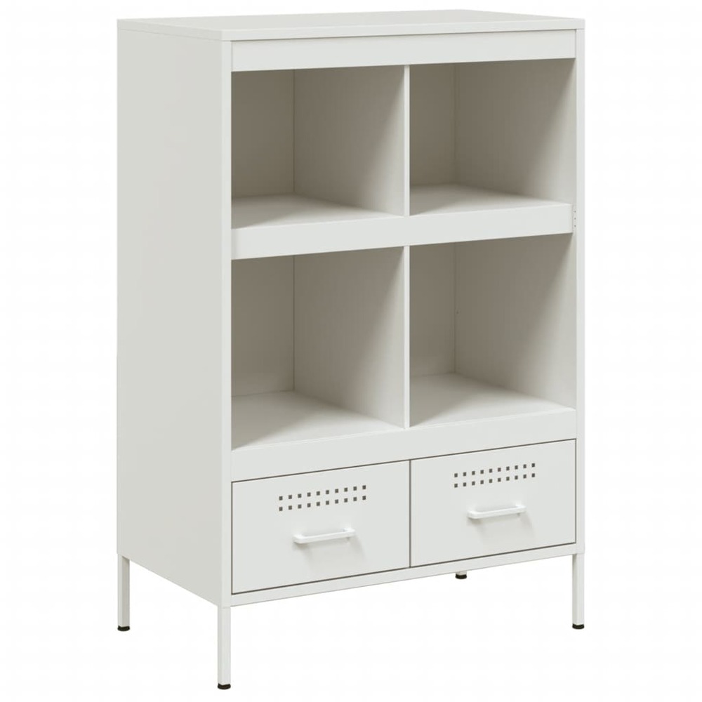 Buffet bahut commode armoire meuble de rangement organisateur cuisine salle de séjour salon haut 68 x 39 x 101,5 cm acier bla