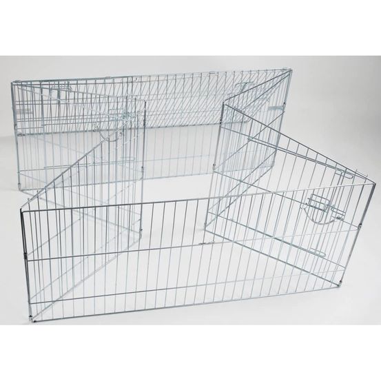Enclos pour animaux de compagnie easy métal argenté 82845
