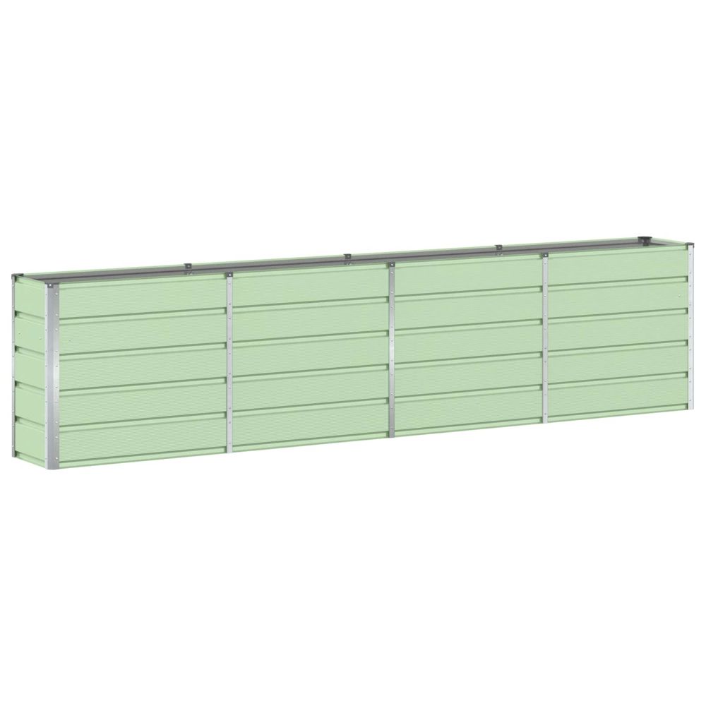 Jardinière d'extérieur vert 320 x 40 x 75 cm acier