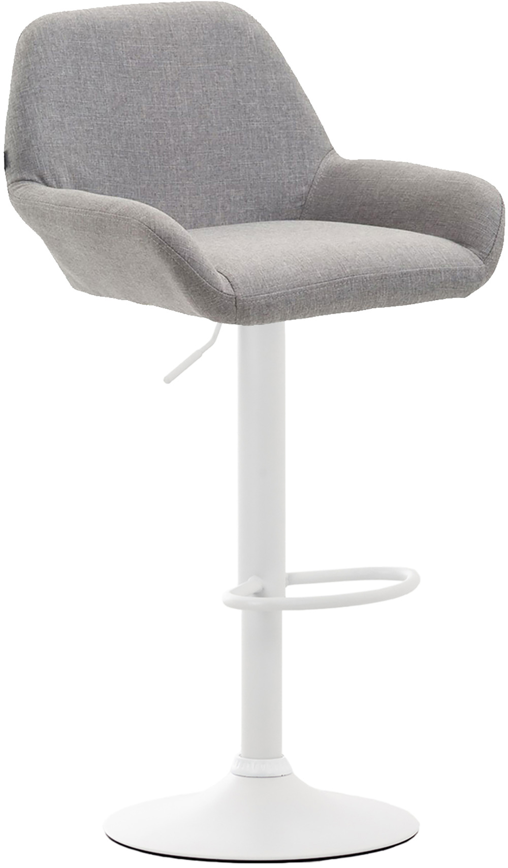Tabouret de bar braga tissu blanc