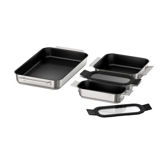 Batterie de cuisine 4 pièces acier inoxydable - hez9ff040