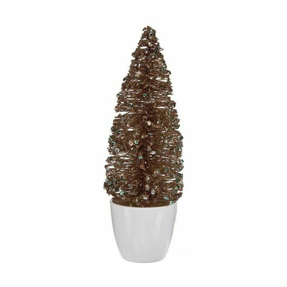 Sapin de noël petit menthe plastique champagne 9 x 28 x 9 cm h