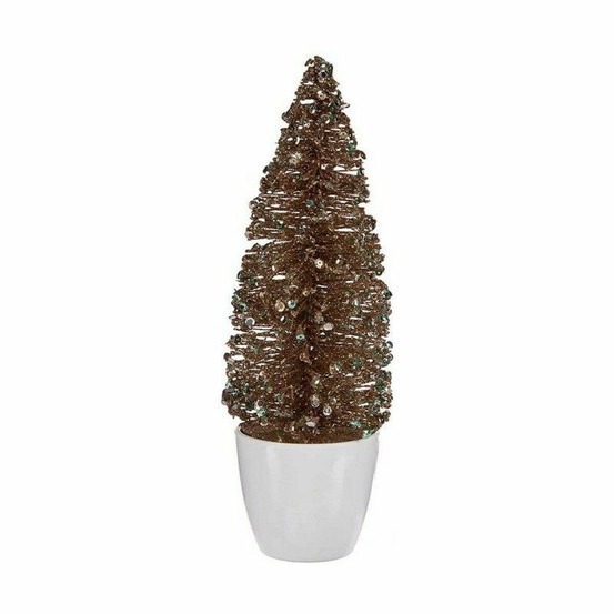 Sapin de noël petit menthe plastique champagne 9 x 28 x 9 cm h