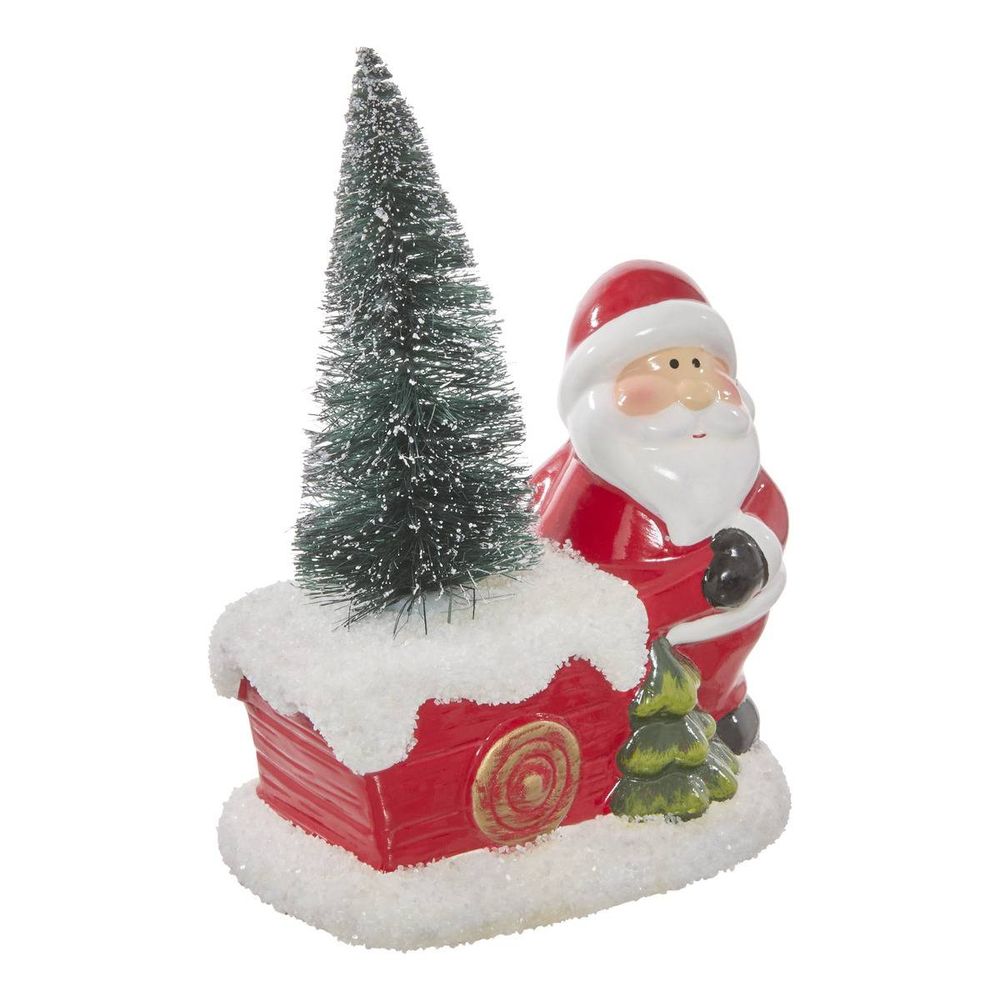 Père noël décoratif en résine h. 13 cm