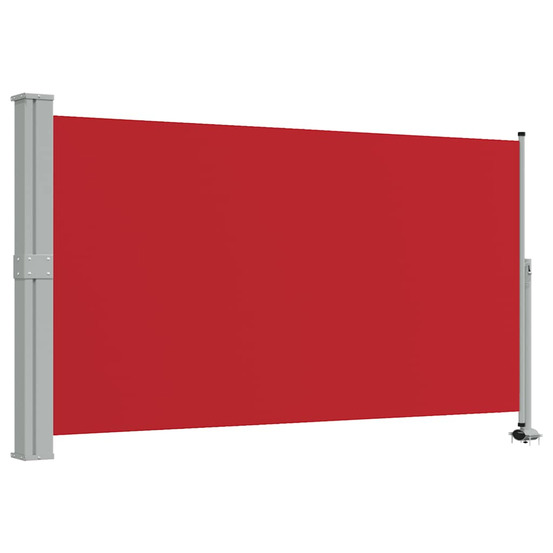 Auvent latéral rétractable de patio 140 x 300 cm rouge