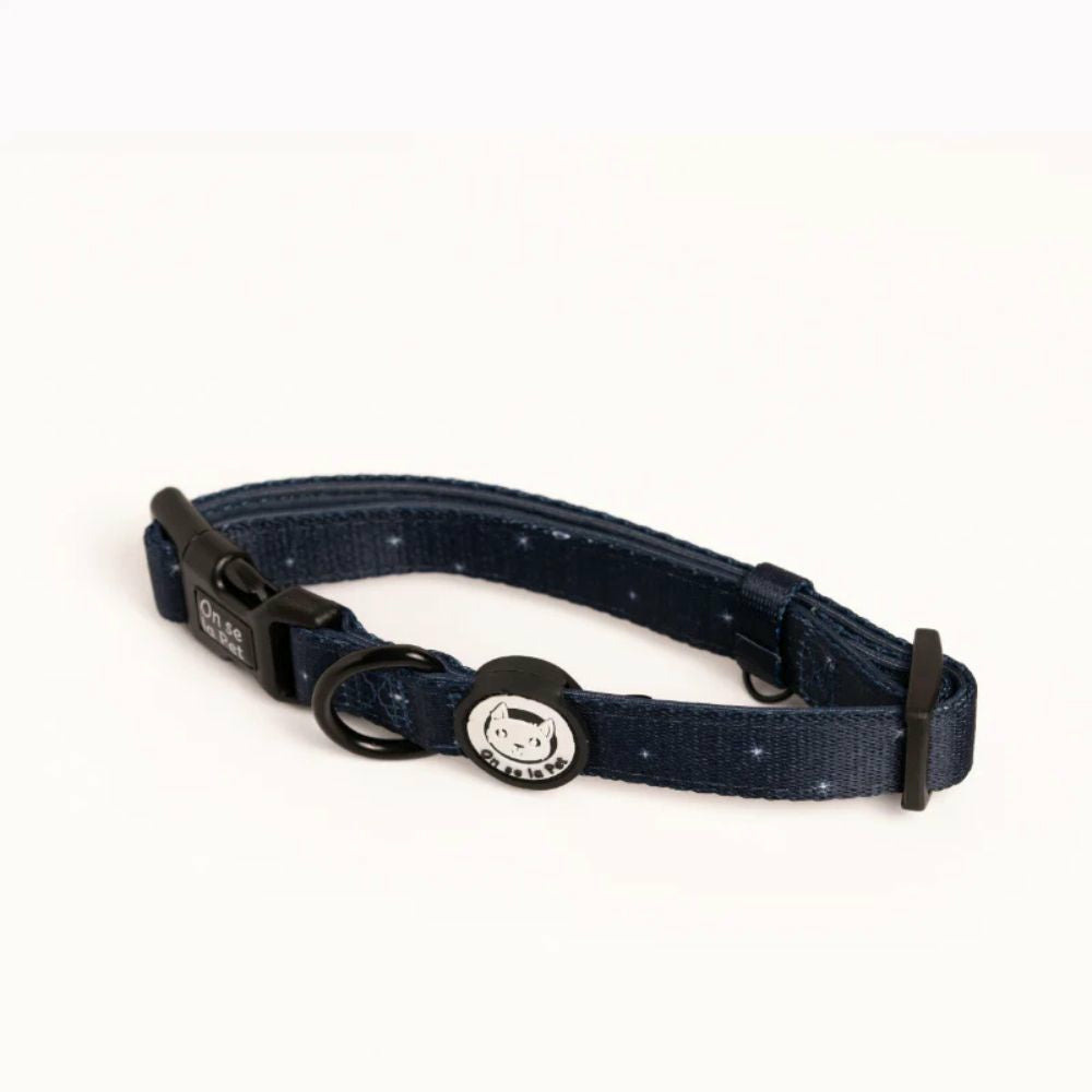 Collier confort pour chien rembourré et résistant - bleu nuit - taille m