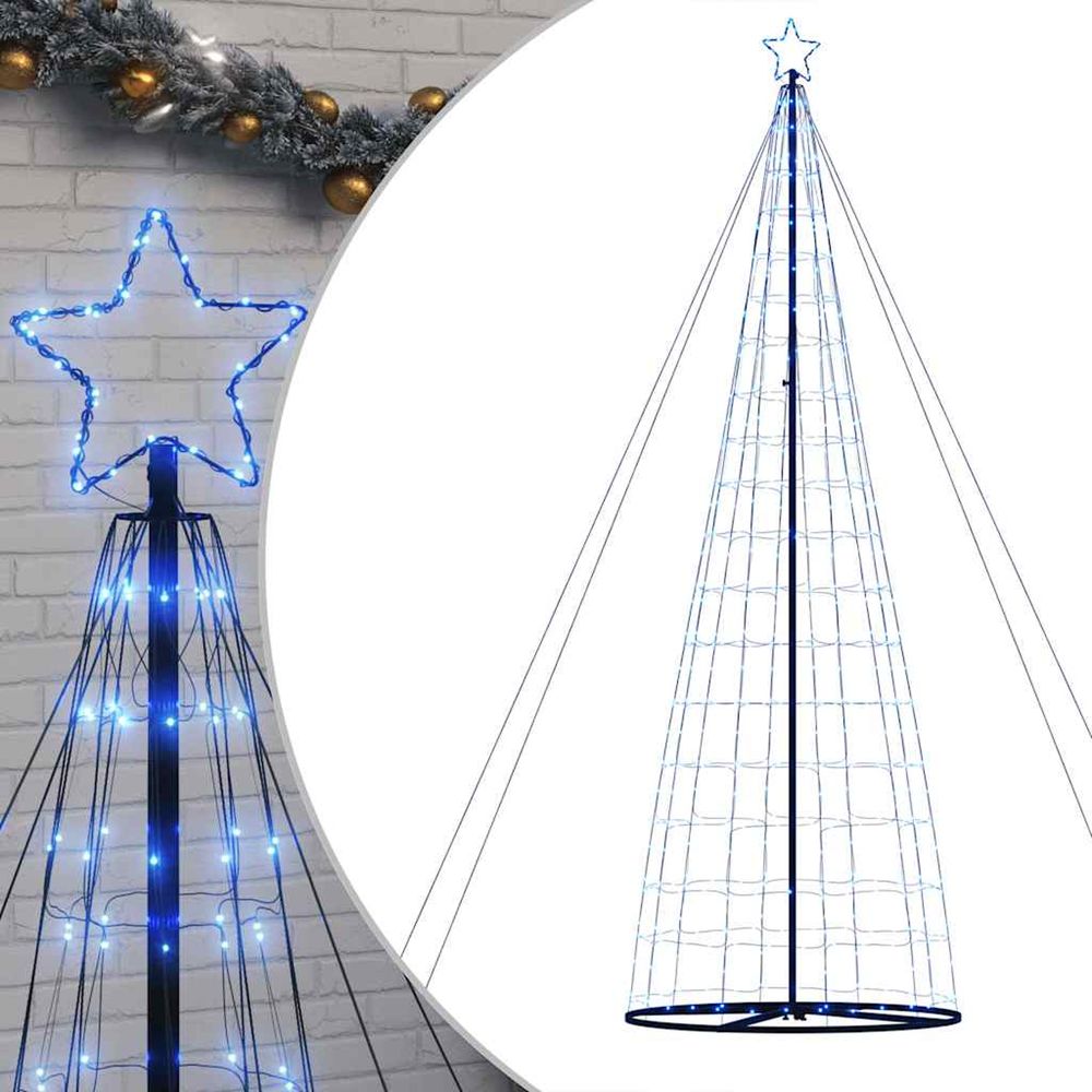 Arbre de noël led ekenas multicolore fer bleu