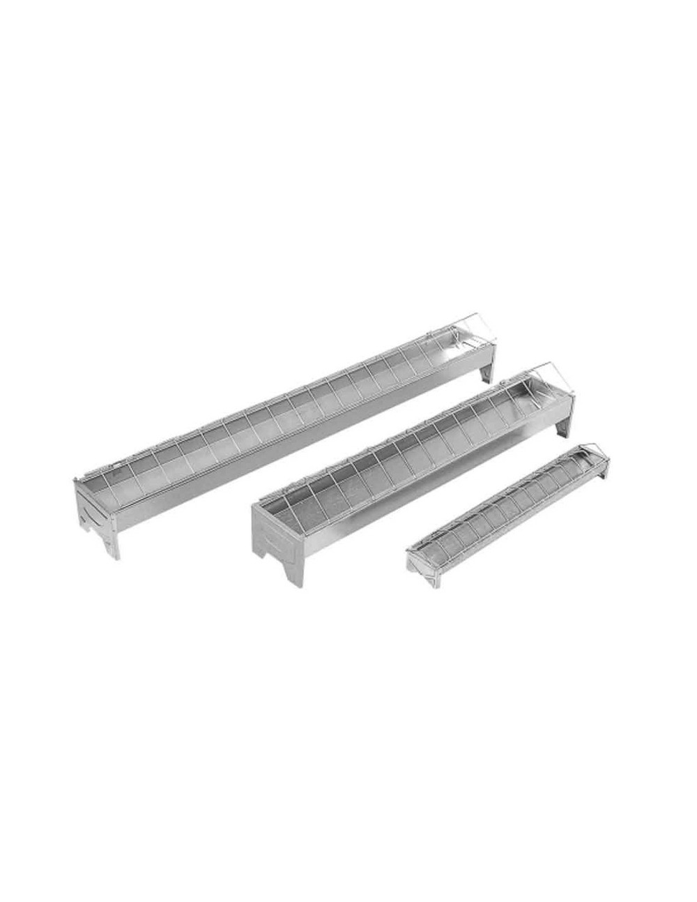 Mangeoire poule galvanisée 10x50cm