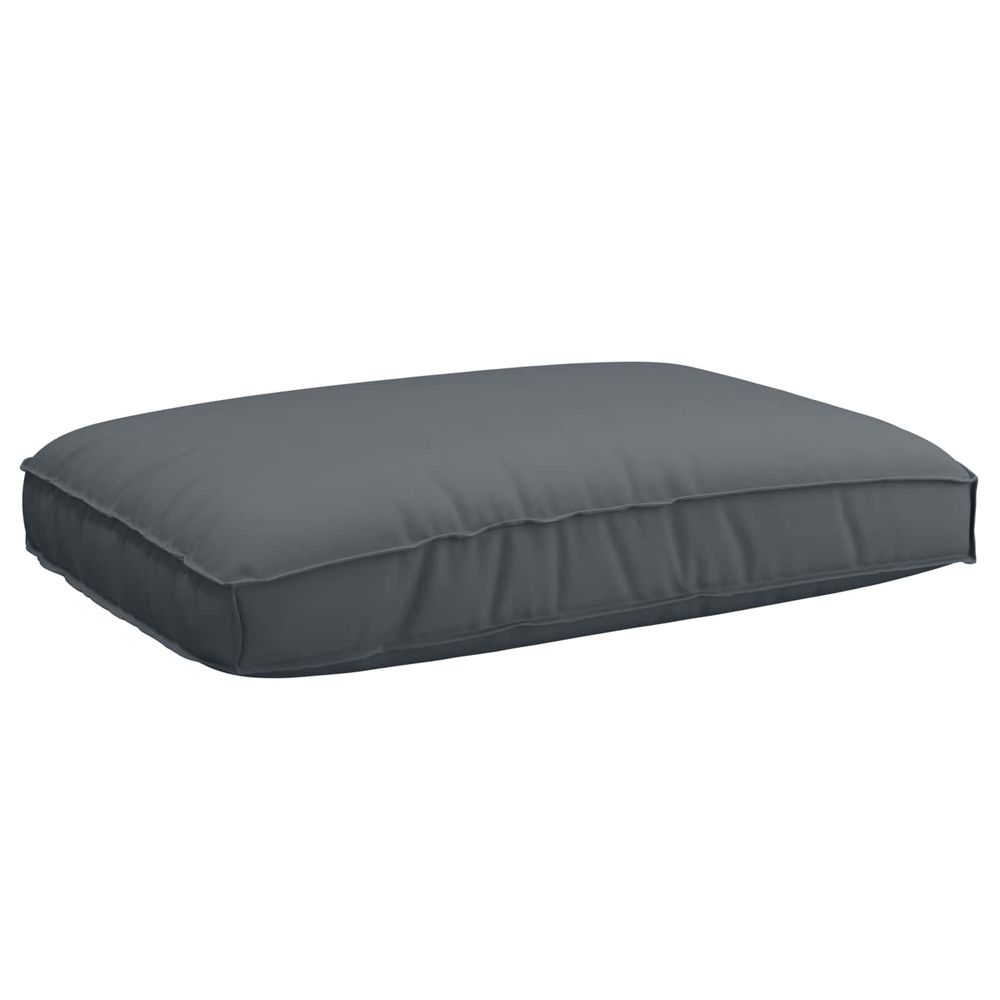 Coussin tissu oxford anthracite 120 x 80 x 12 cm