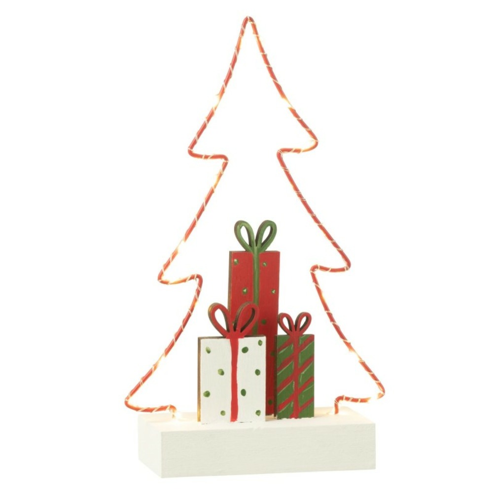 Sapin de noël en bois multicouleur 15x6x25 cm h25