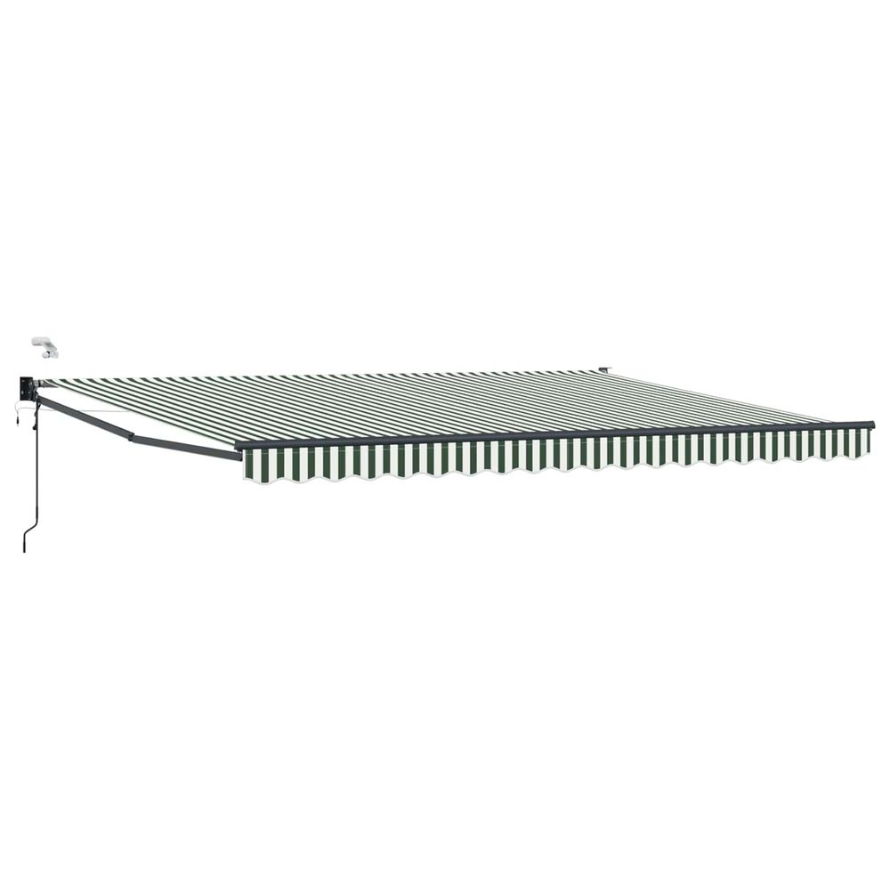 Auvent rétractable électrique vert et blanc 4,5 × 3 m