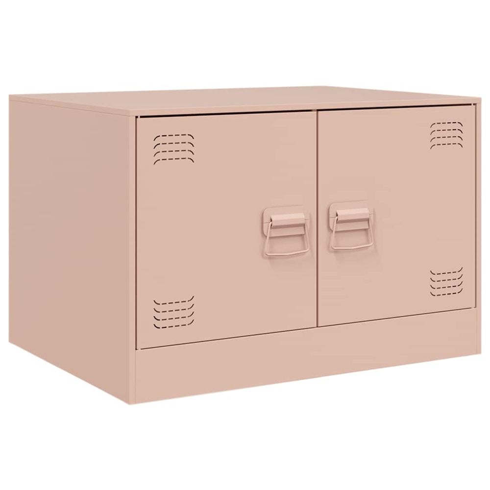 Table basse rose 67x50x44 cm acier