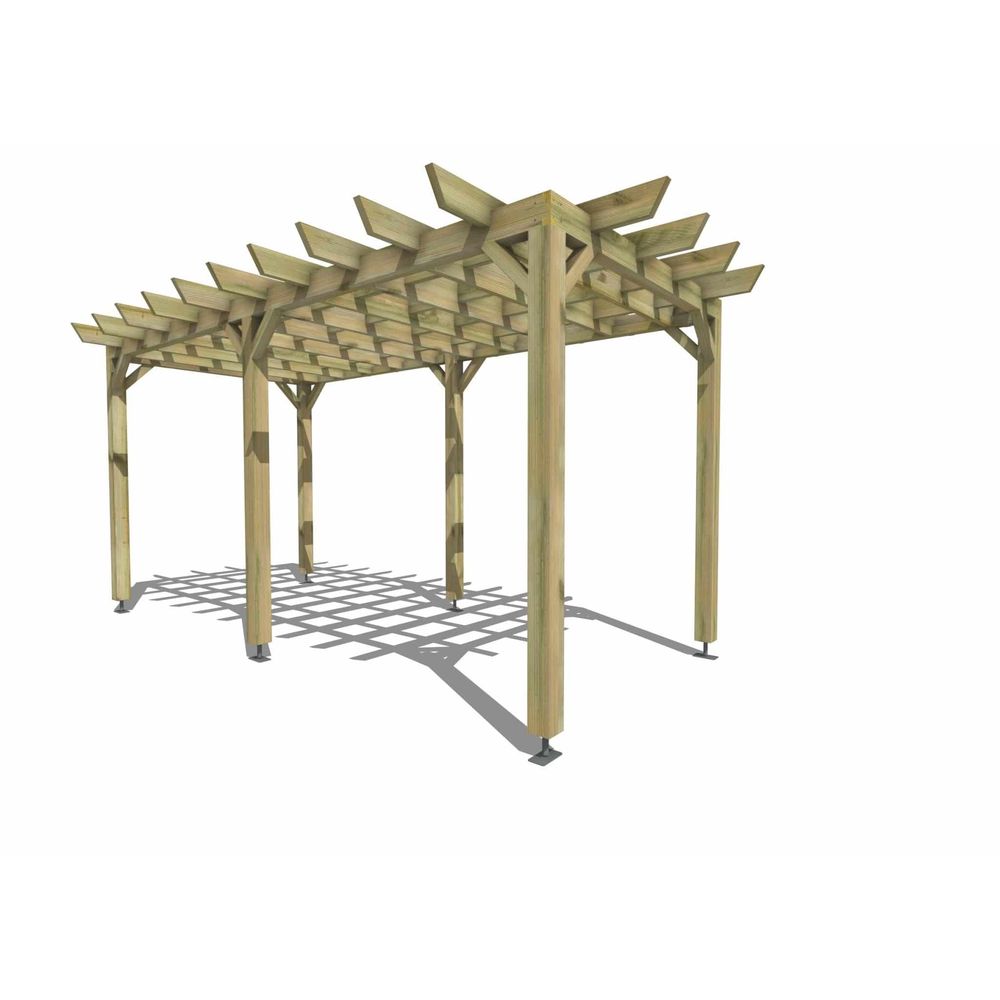 Pergola bois • 2m x 5m • indépendante • style retro • livraison comprise