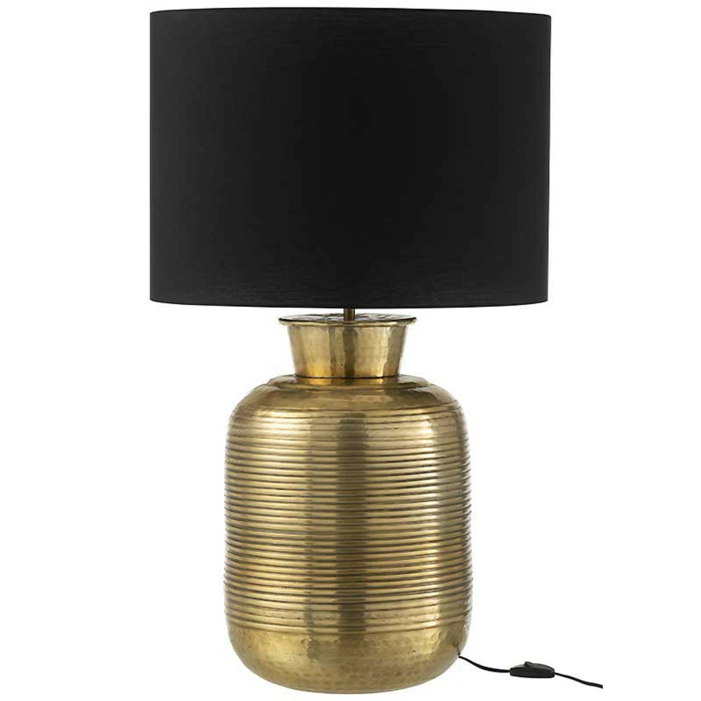Lampe anneaux aluminium or 31x31x45cm