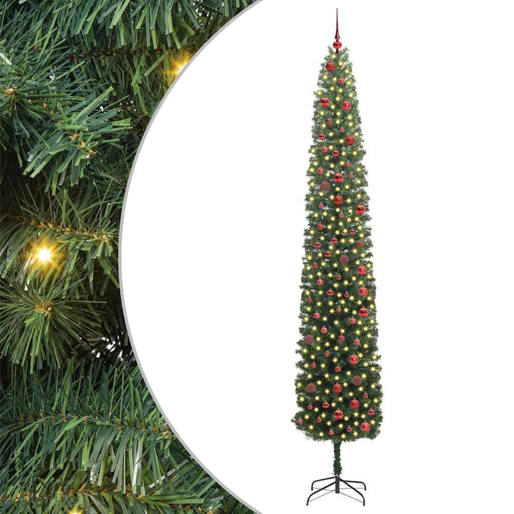 Sapin de noël artificiel vert 300 cm pvc et acier et plastique