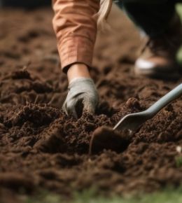Jardinier effectuant l'entretien de son talus