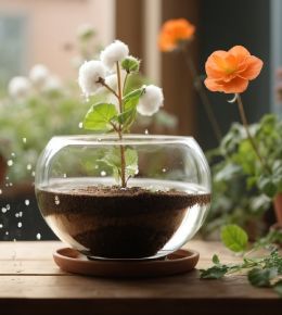 Plante esthétique placé dans un pot design