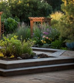 Jardin bénéficiant d'un système d'irrigation naturelle