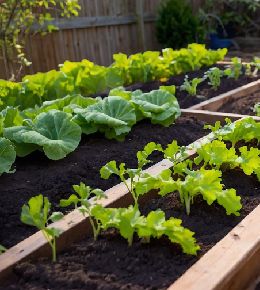 Contour de potager dans un jardin de taille moyenne