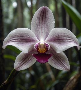 Orchidée géante en floraison