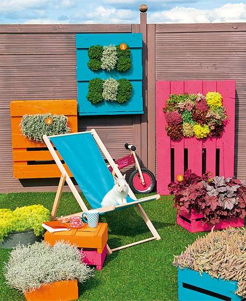 Aménagement de jardin créatif en palette