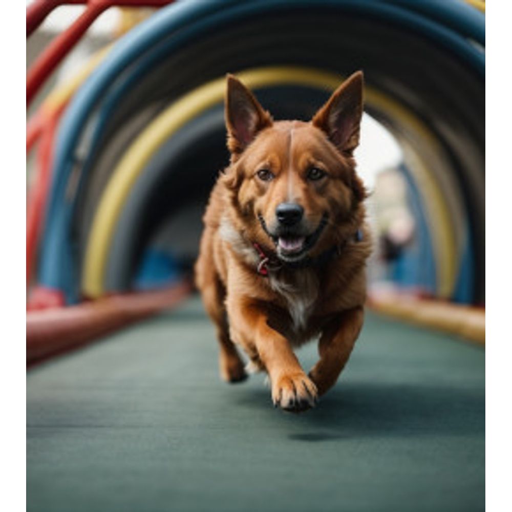 chien qui entre dans un parc
