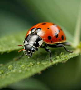 Une coccinelle prête à éliminer de nombreux pucerons 