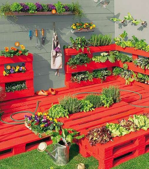 Aménagement potager en palette