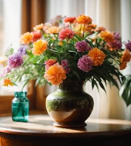 fleurs profitant de la lumière naturelle intérieure.