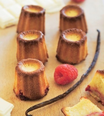 cannelés framboise et chocolat blanc
