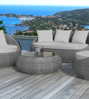 mobilier de jardin en résine tressée