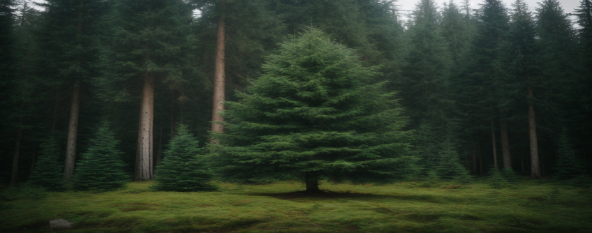 Forêt de sapin dans un pays nordique