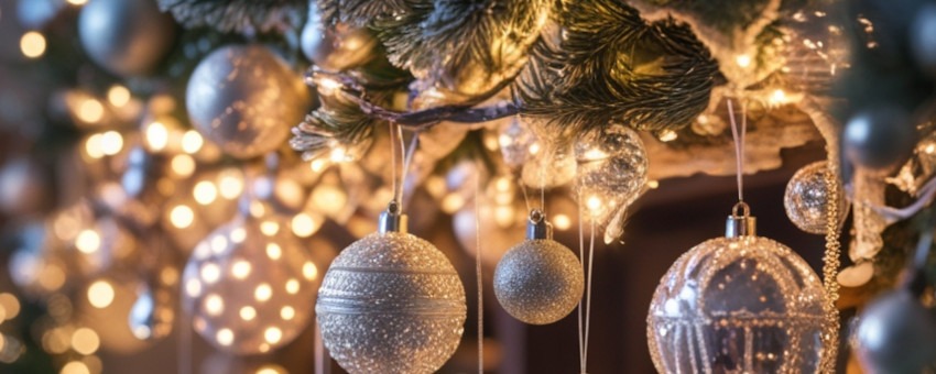 Guirlande de noel suspendu sur une étagère Guirlande de noel suspendu sur une étagère