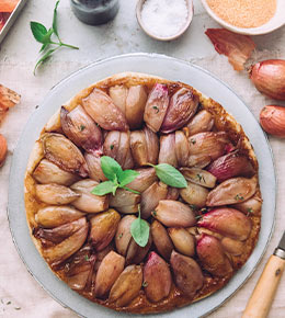 tarte tatin échalotes