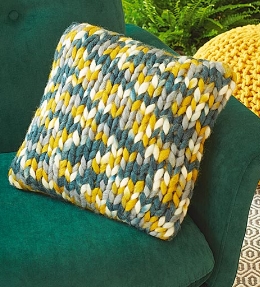 coussin en tricot