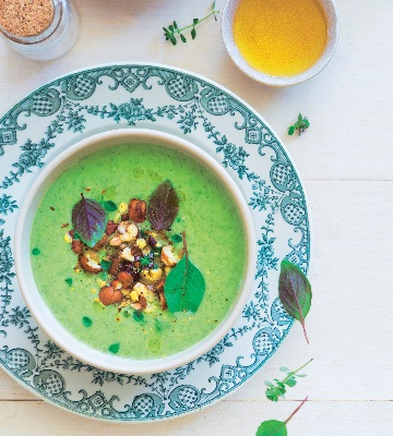 Velouté de brocolis et lait de coco