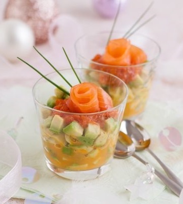 verrines avocat pamplemousse