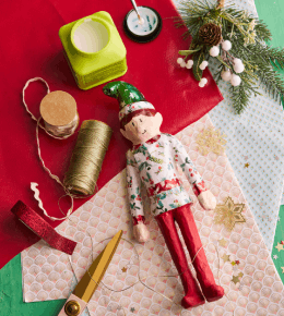 diy lutin de noel en decopatch