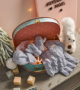 Modèle tricot bébé : écharpe, bonnet, moufles...