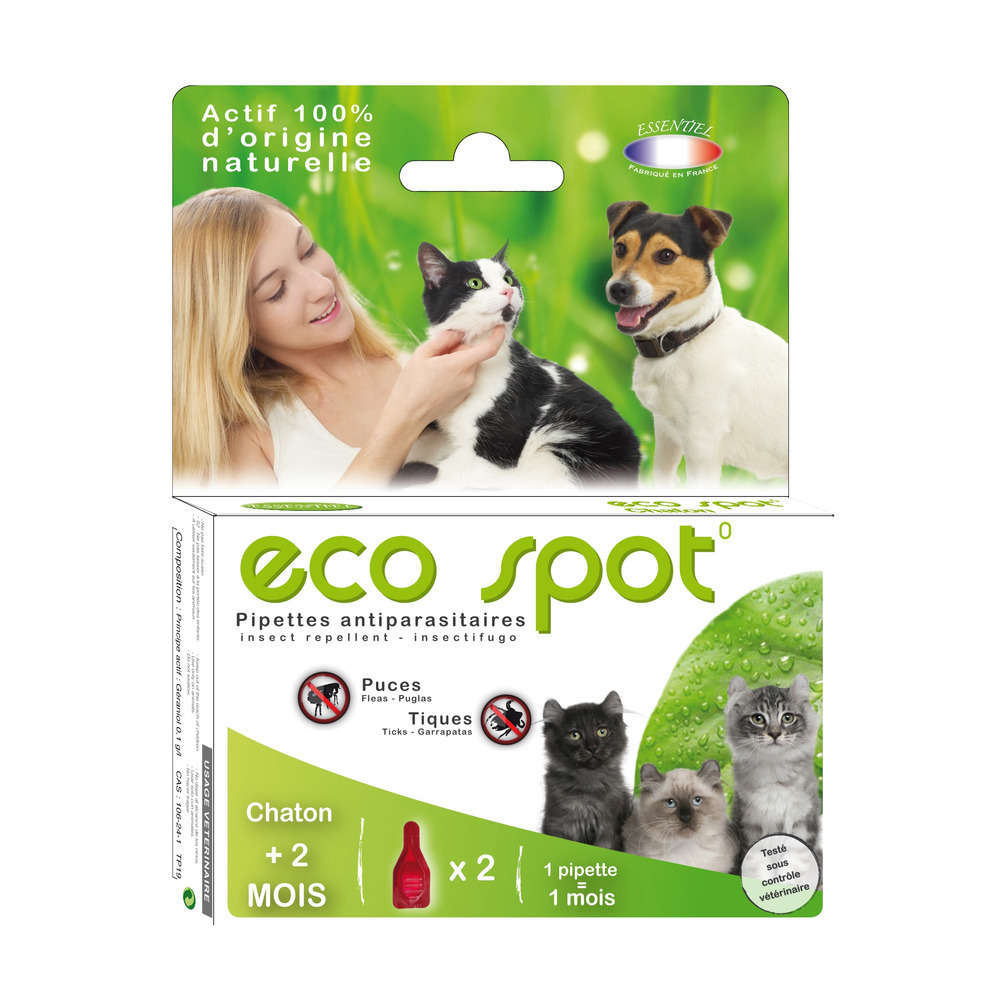 Pipette Antiparasitaire Chaton Eco Spot N 0 Essentiel 2x0 6ml Truffaut