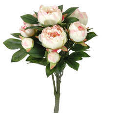 Bouquet pivoines mila, rose clair 55 cm Mica | Truffaut