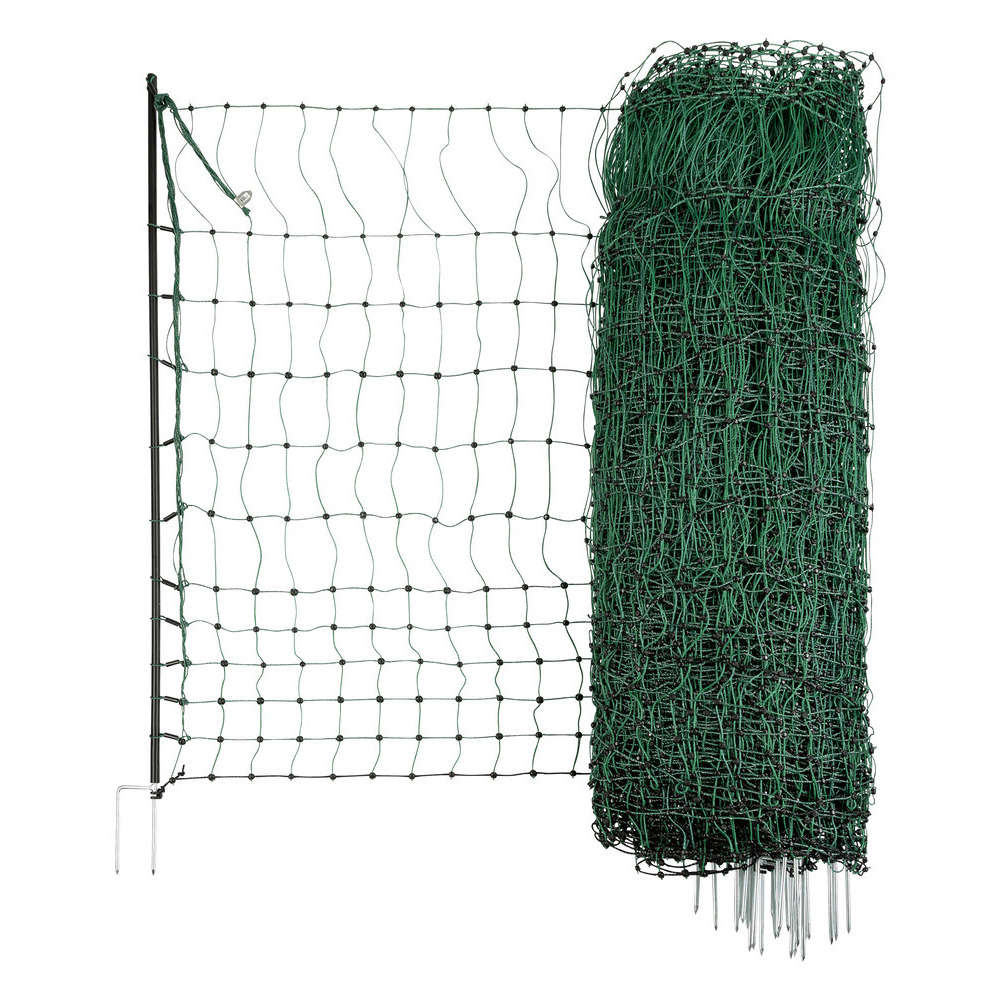 Filet pour volaille non électrifiable, vert, double pointe, 25m