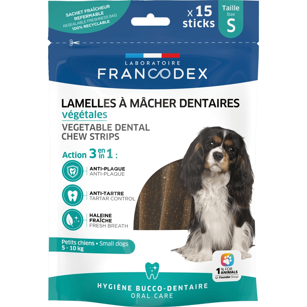 Lamelles à macher pour chiots et petits chien de 5 à 10 KG : 224g