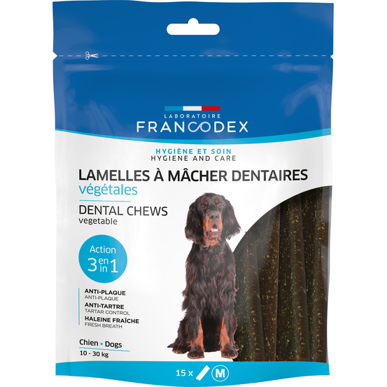 Lamelles à macher pour chien de 10 à 30 KG : 350G