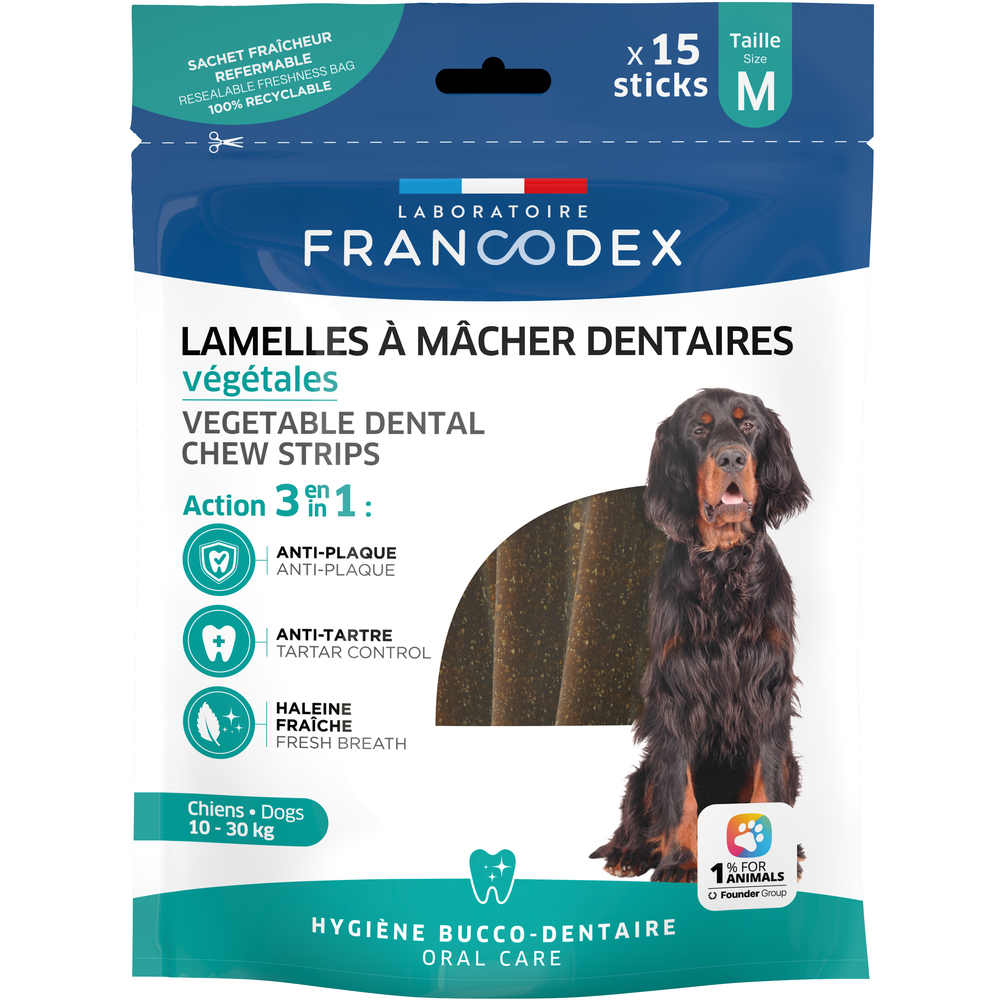 Lamelles à macher pour chien de 10 à 30 KG : 350G