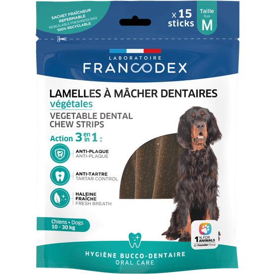 Lamelles à macher pour chien de 10 à 30 KG : 350G