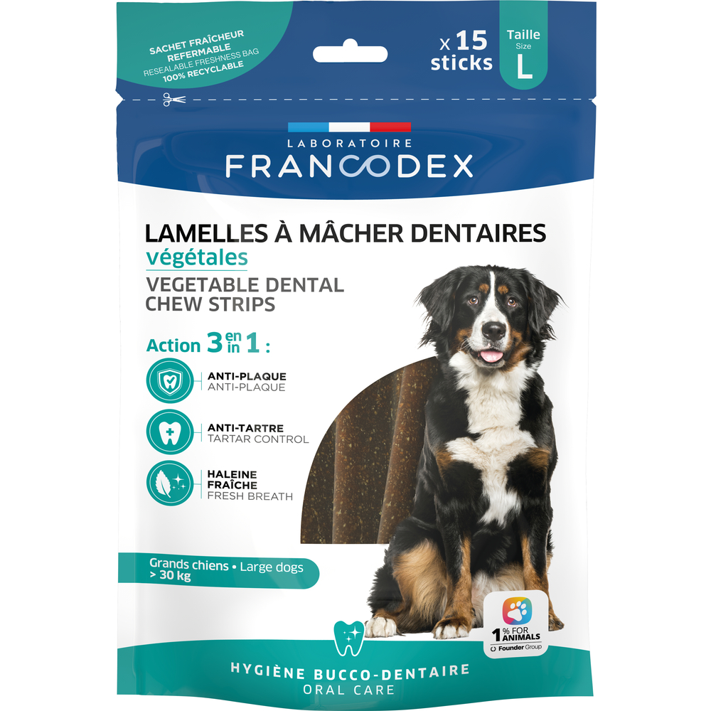 Lamelles à macher pour grand chiens de + de 30 kg : 490G