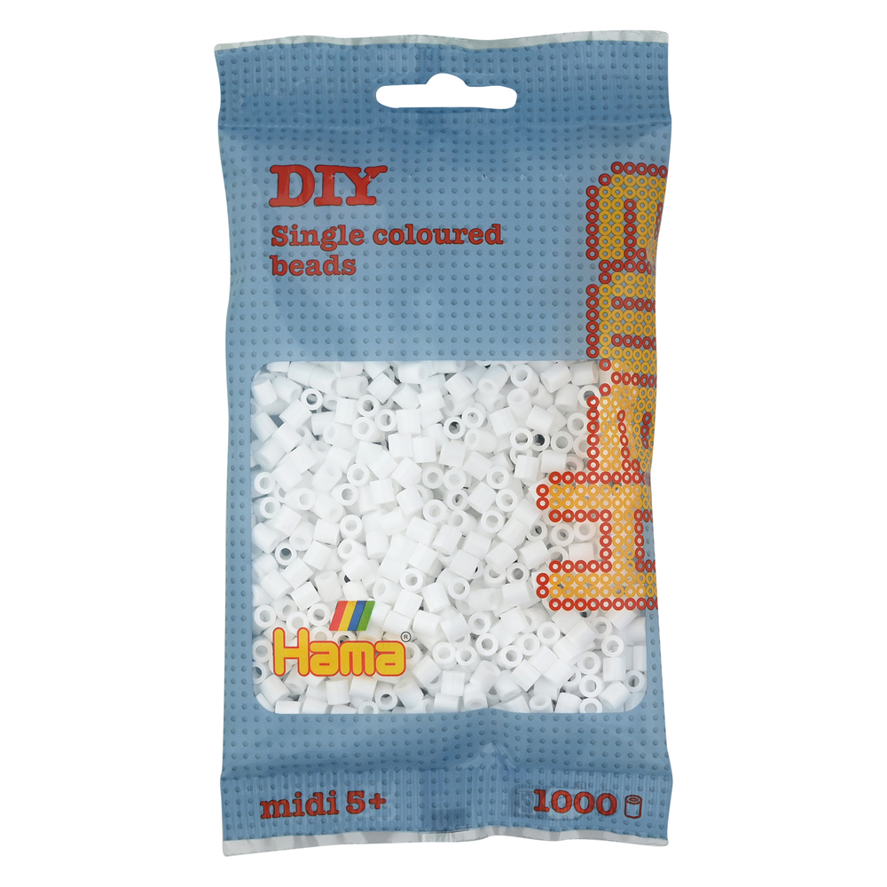 Sachet 1000 perles Midi: blanc