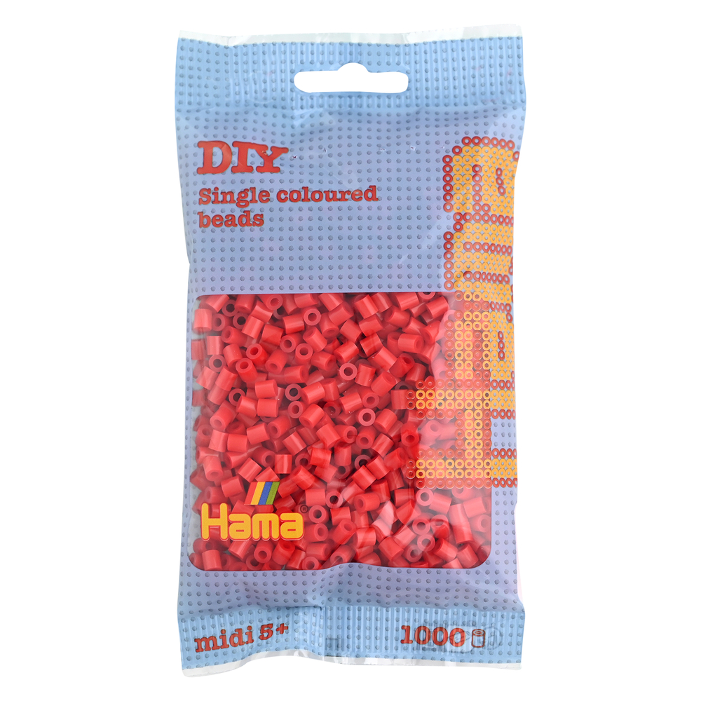 Sachet 1000 perles Midi: rouge